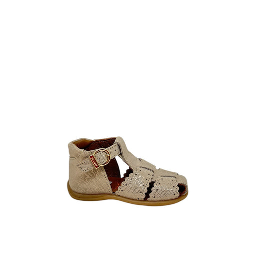 BELLAMY DANUBE Beige Paillettes Sandales Nu Pieds