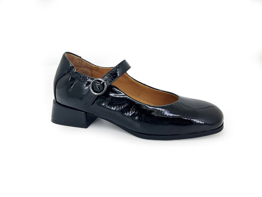 chaussure adulte FUGITIVE EFLEUR Noir Vernis Ballerine à brides