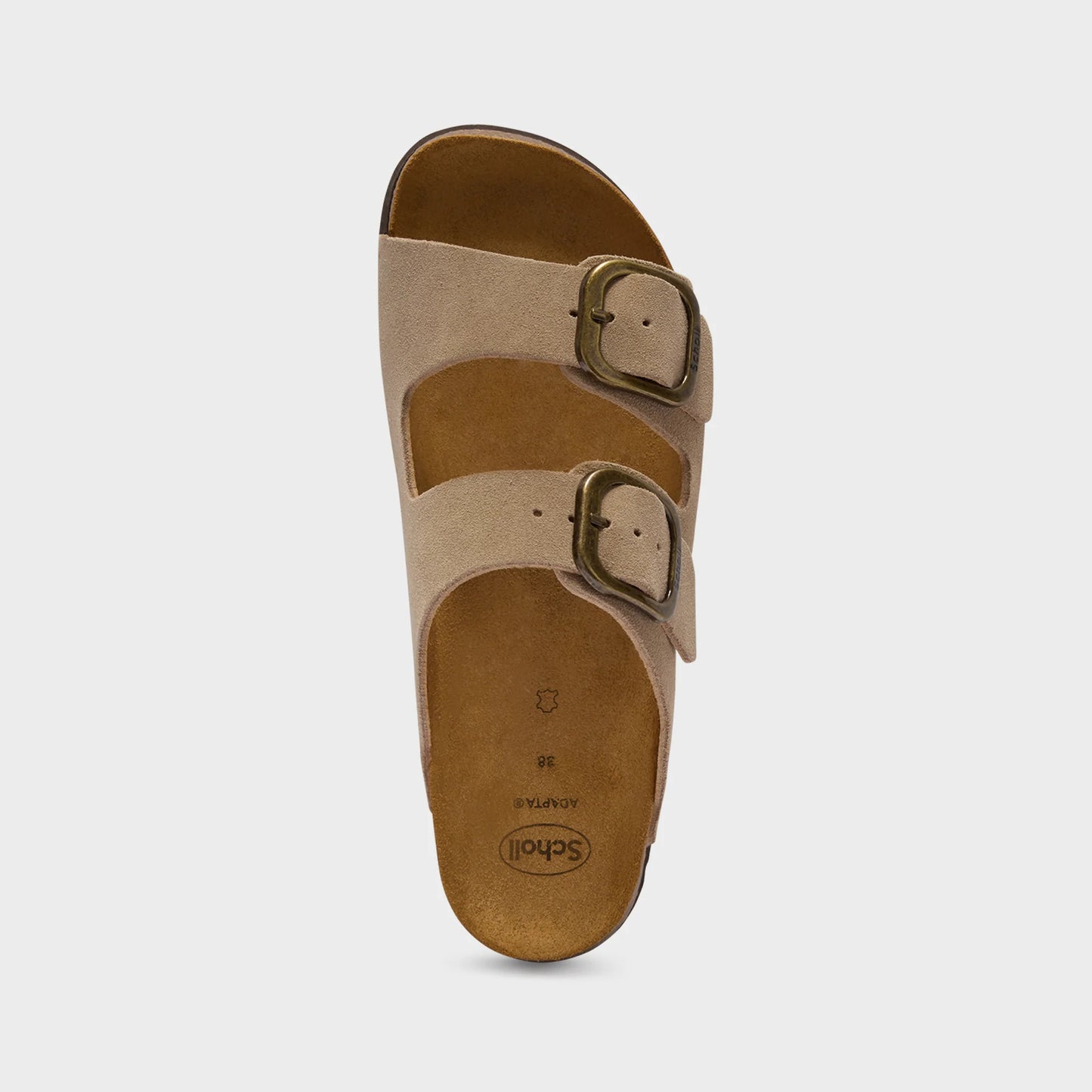 SCHOLL NOELLE Dark Beige Sandales Nu-Pieds