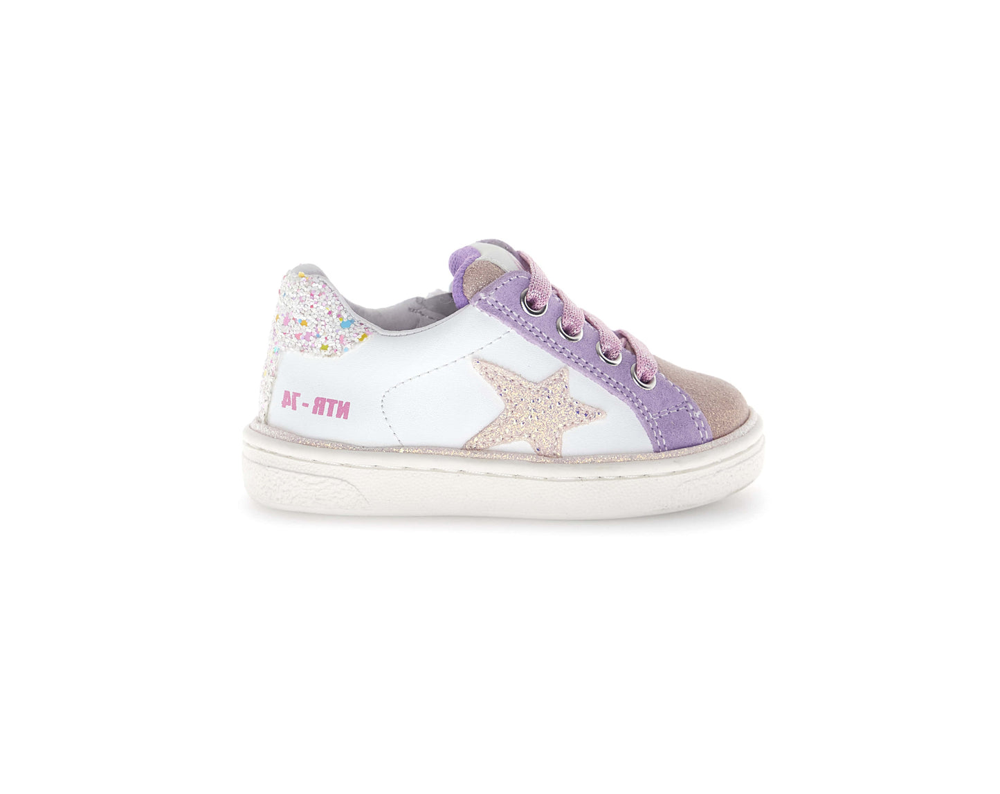 NATURINO PINN ZIP Pink White Lily chaussures Basses Baskets