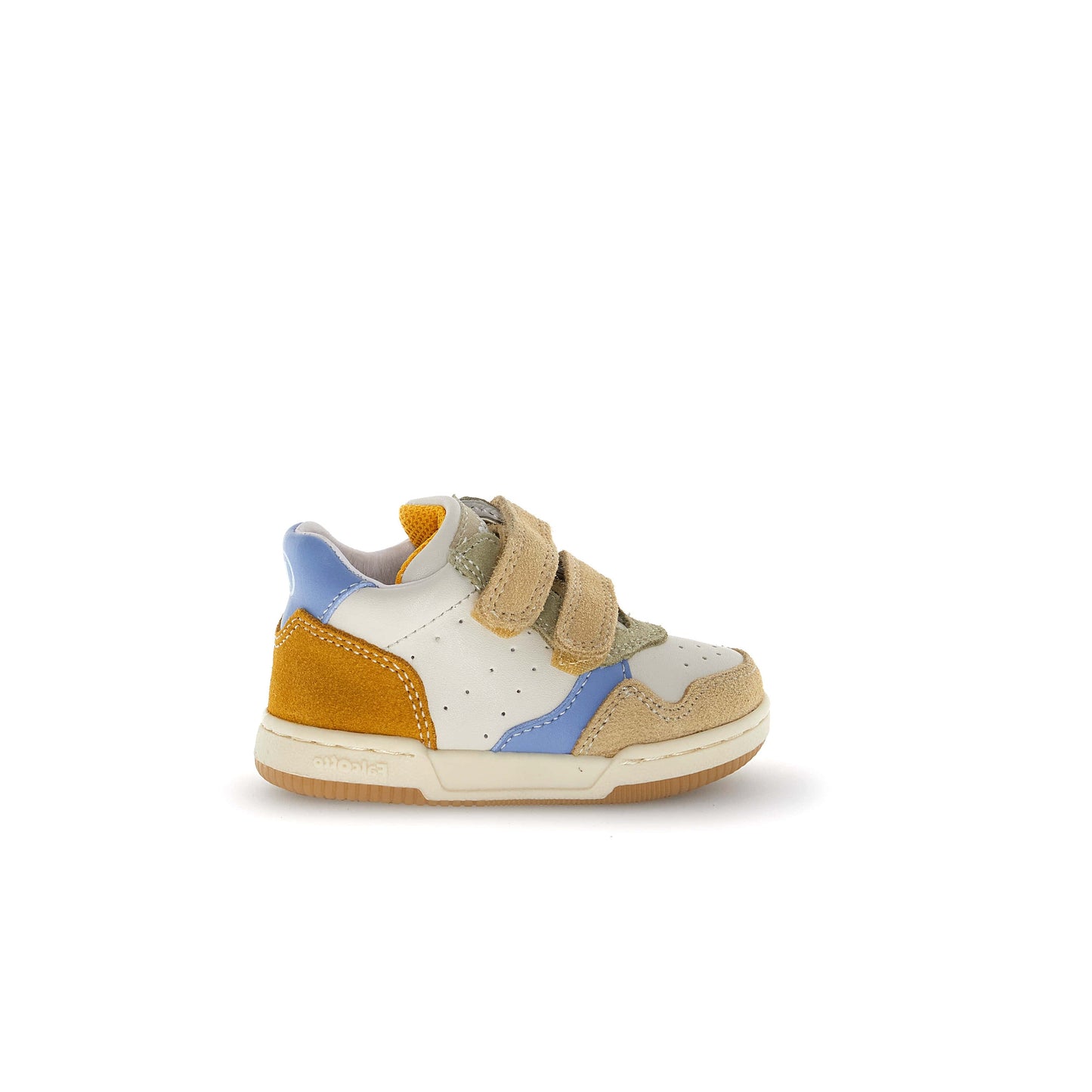 FALCOTTO KLIP Sand Milk Celeste Baskets cuir