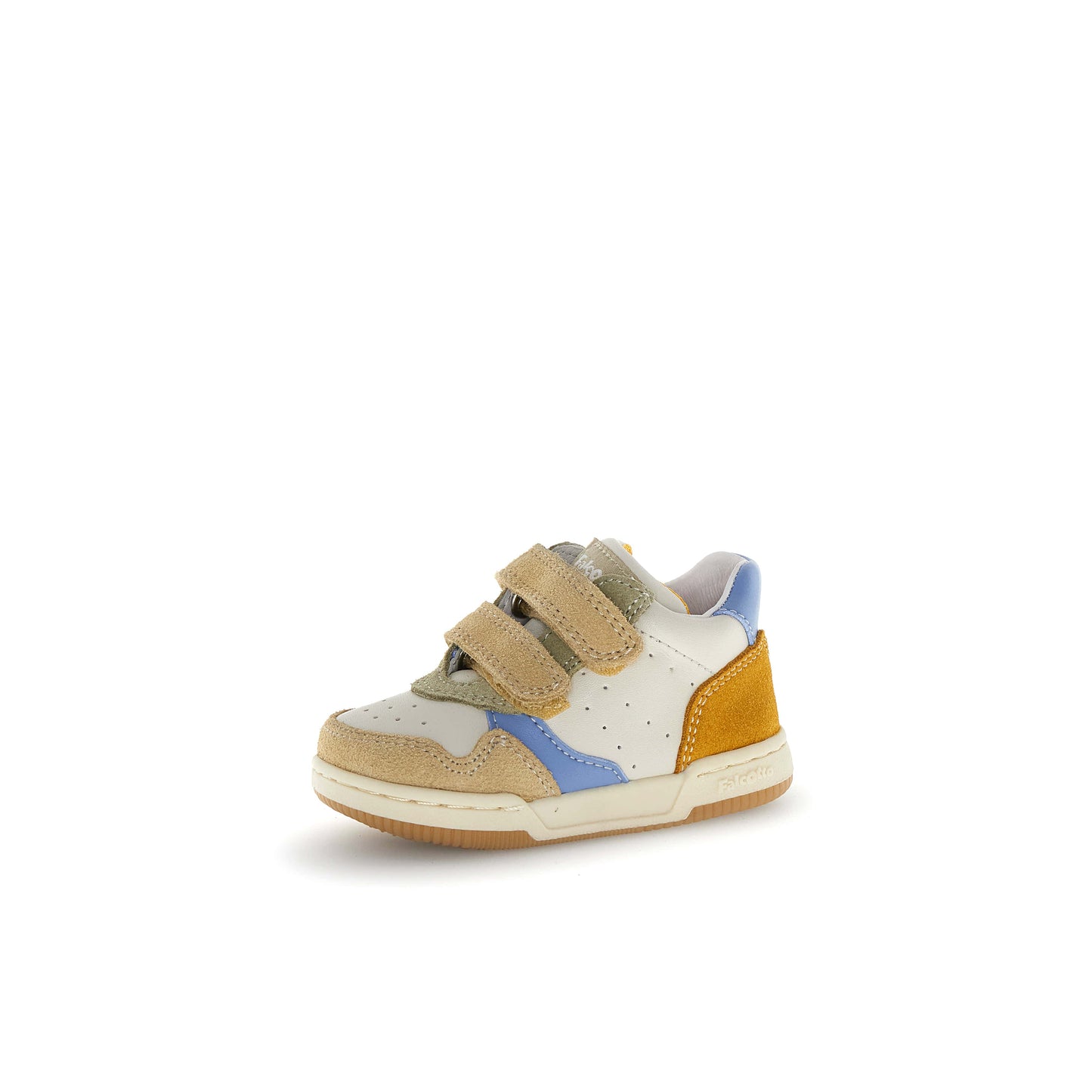 FALCOTTO KLIP Sand Milk Celeste Baskets cuir