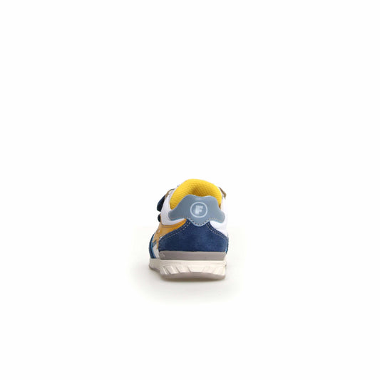 Chaussures Basses/Baskets/Sneakers FALCOTTO NEW FERDI Azur Blanc Jaune Baskets Cuir