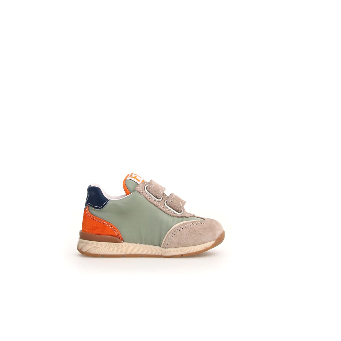 FALCOTTO NEW FERDI Beige Orange Baskets Cuir et nylon