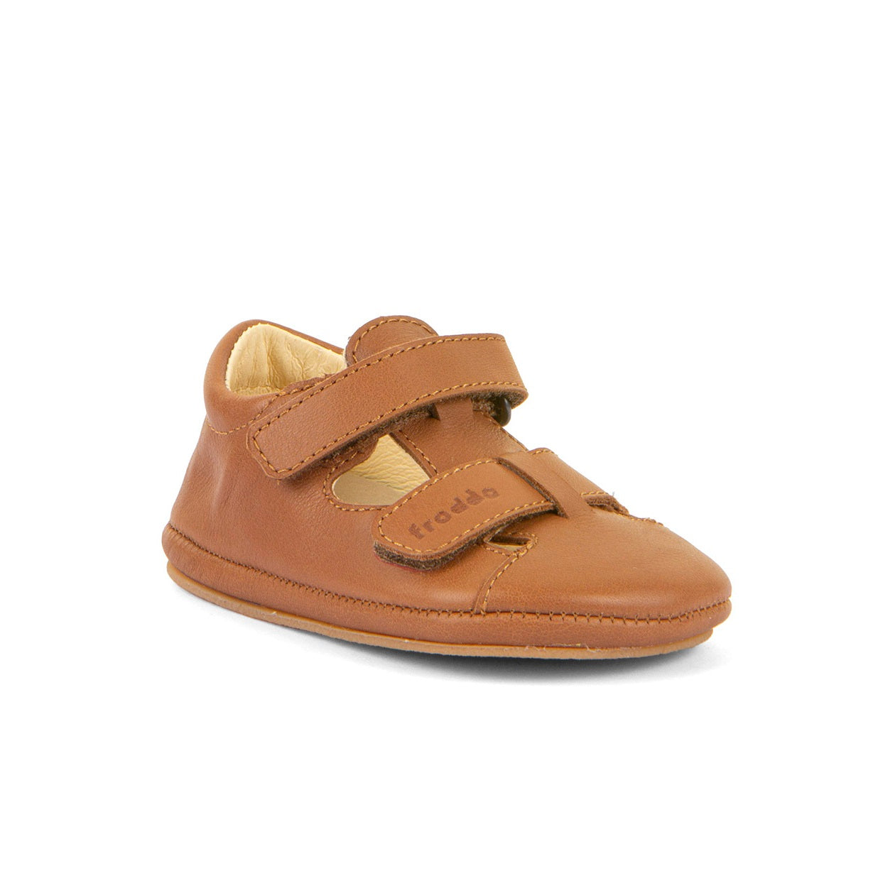 FRODDO G1130023 Cognac Chaussons prémarche semi ouvert Barefoot