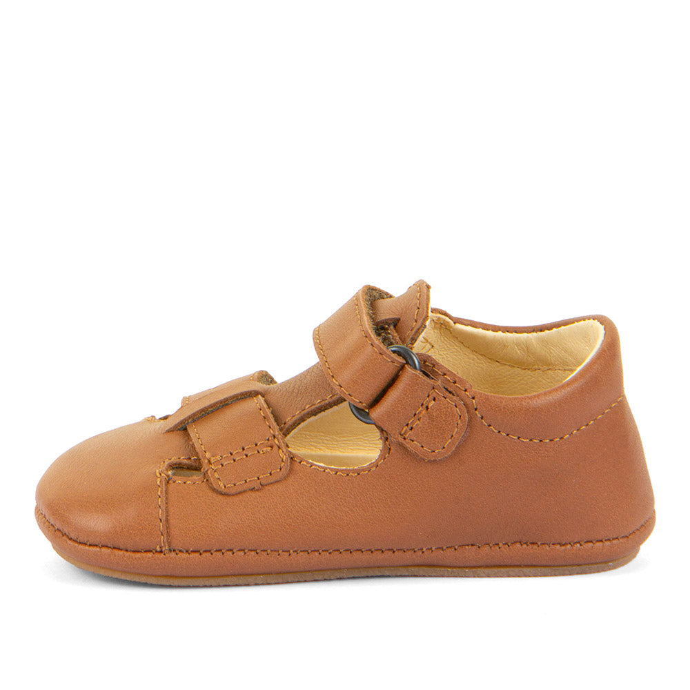 FRODDO G1130023 Cognac Chaussons prémarche semi ouvert Barefoot