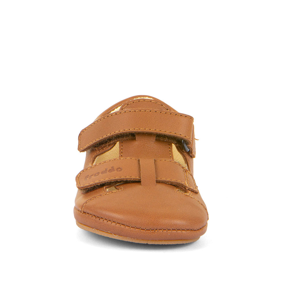 FRODDO G1130023 Cognac Chaussons prémarche semi ouvert Barefoot