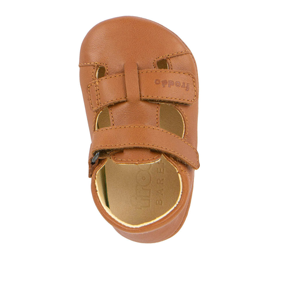 FRODDO G1130023 Cognac Chaussons prémarche semi ouvert Barefoot