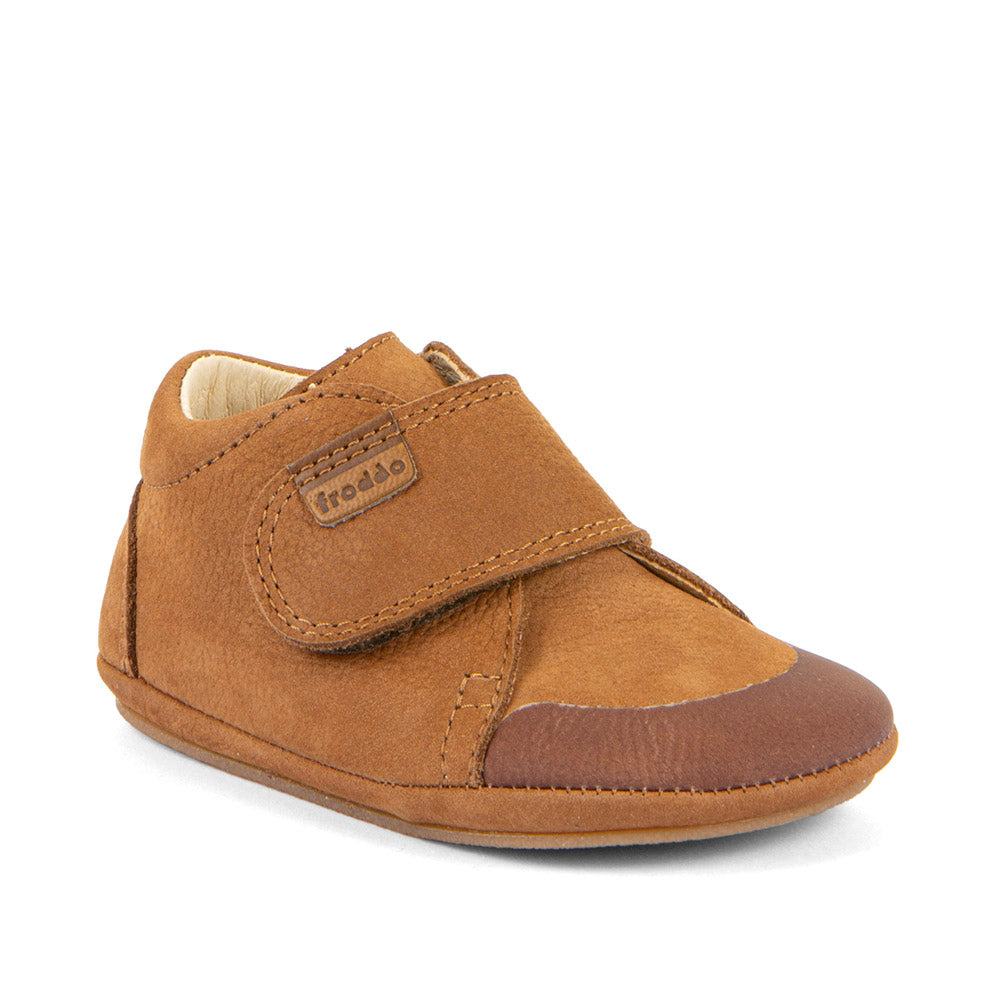 FRODDO G1130024 First Walk chaussures premiers pas barefoot bébé camel à scratch