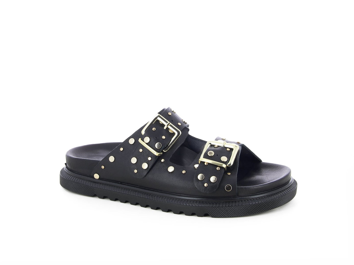 SANTA FE GINGER Noir Sandales Mules Compensées