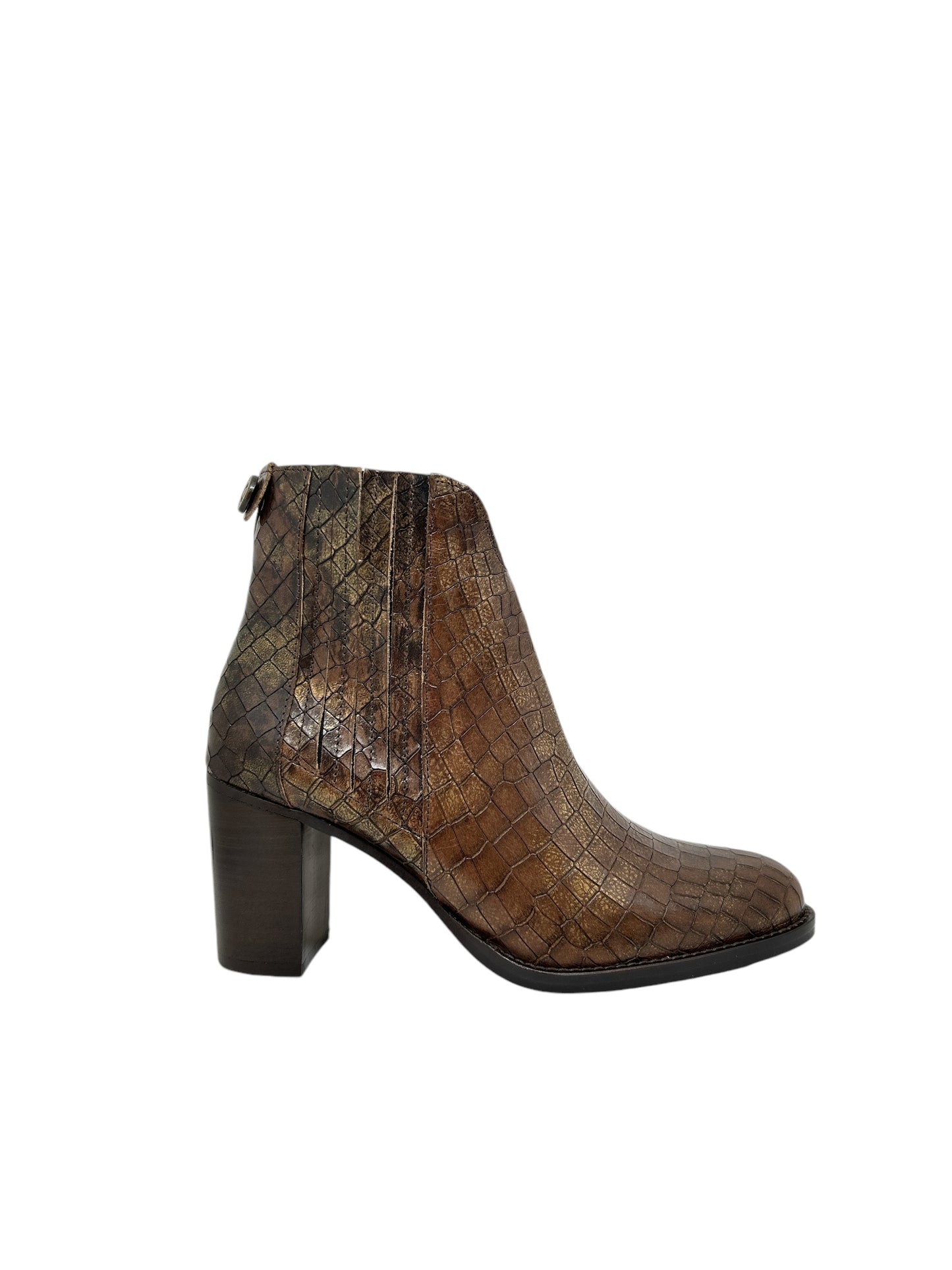 MAROLI 8686 croco Marron Bottines