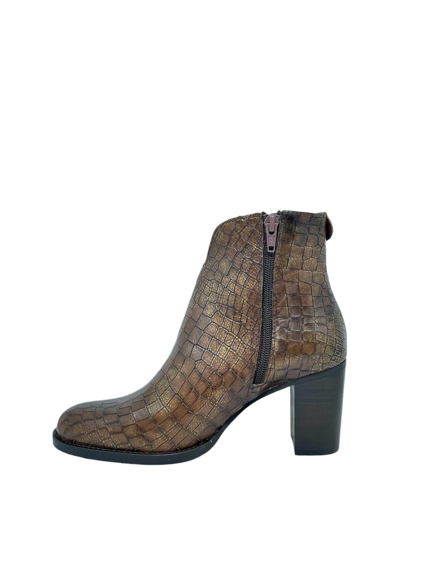 MAROLI 8686 croco Marron Bottines