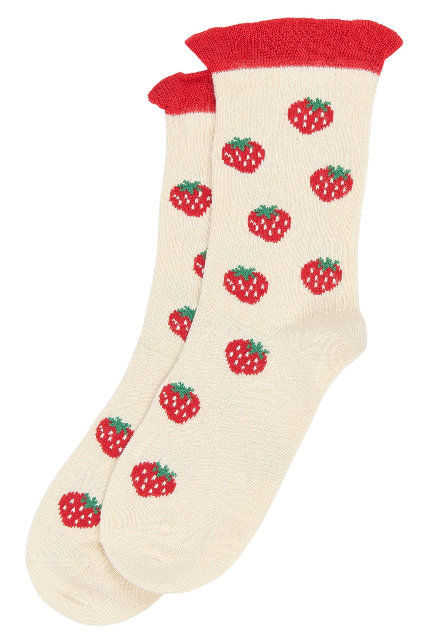 MINIPOP BAMBOO SOCKS FRAISE beige CHAUSSETTES