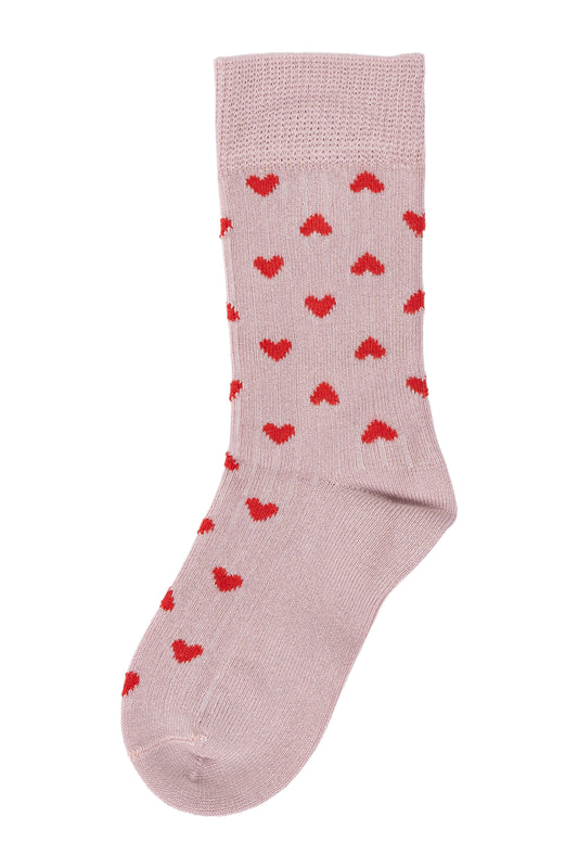 MINIPOP BAMBOO HEART Rose Pâle CHAUSSETTES