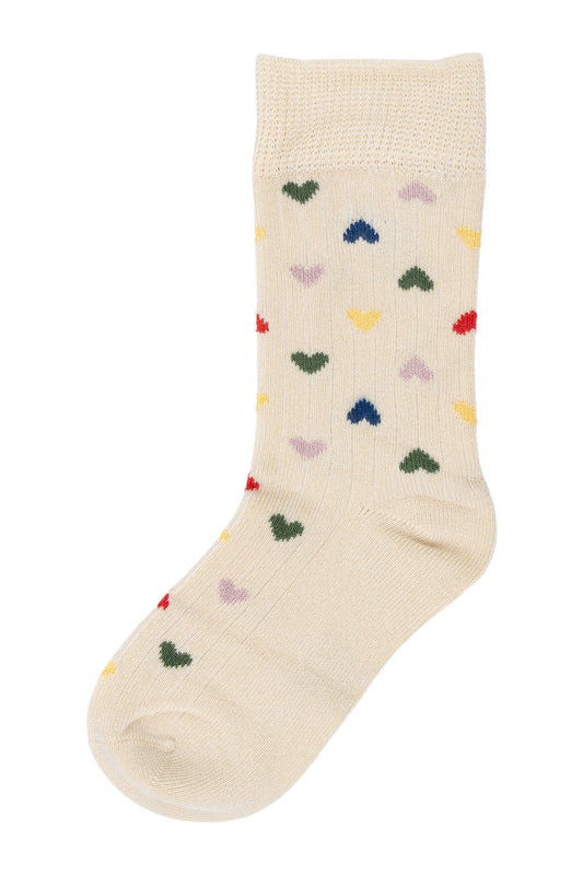 MINIPOP BAMBOO HEART Blanc CHAUSSETTES