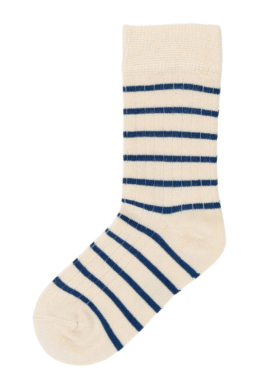 MINIPOP BAMBOO STRIPE Bleu CHAUSSETTES