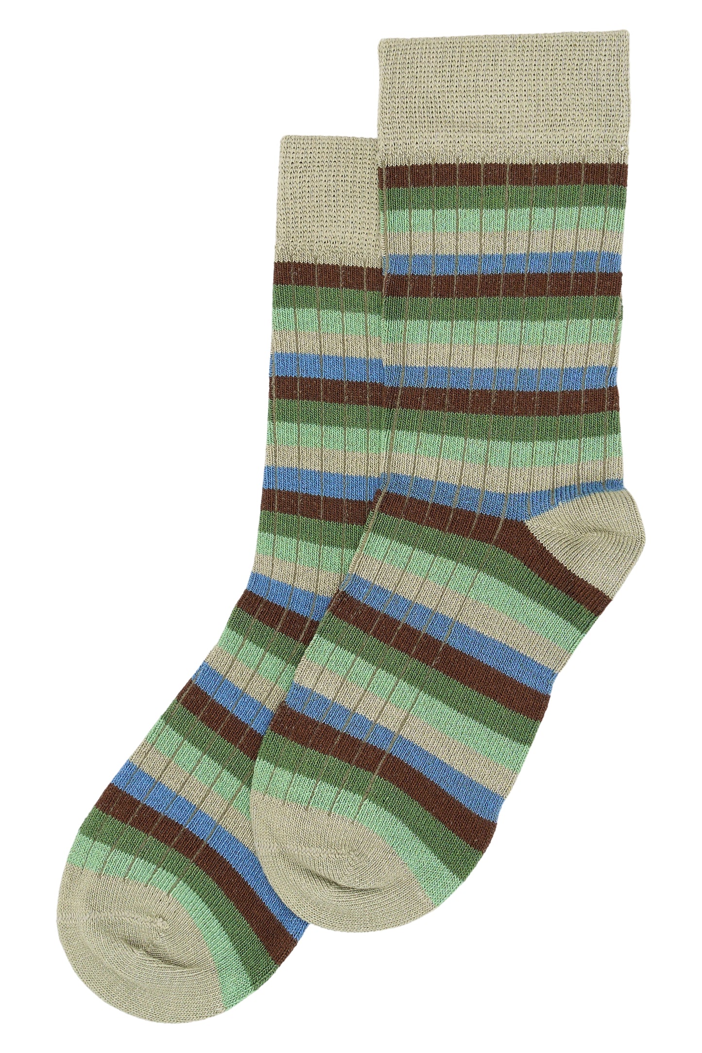 MINIPOP BAMBOO STRIPE Multi Vert CHAUSSETTES