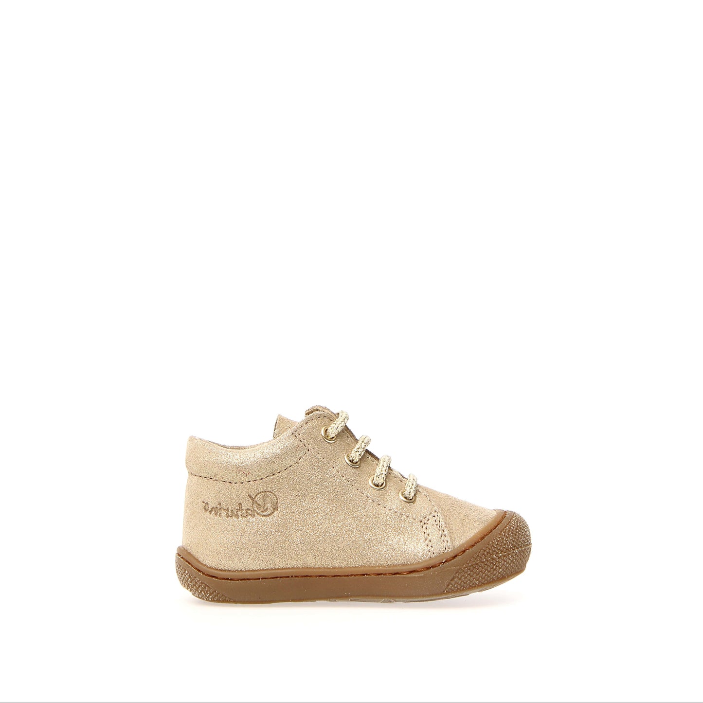 NATURINO COCOON ZIP Suède Glitter Platinum premiers pas