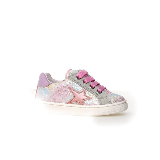Chaussures Basses/Baskets/Sneakers NATURINO PINN ZIP Glitter Pink Lilas chaussures Basses Baskets