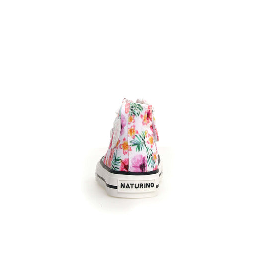 Toiles/Espadrilles NATURINO YLFAS Hawaii White Fushia Toiles