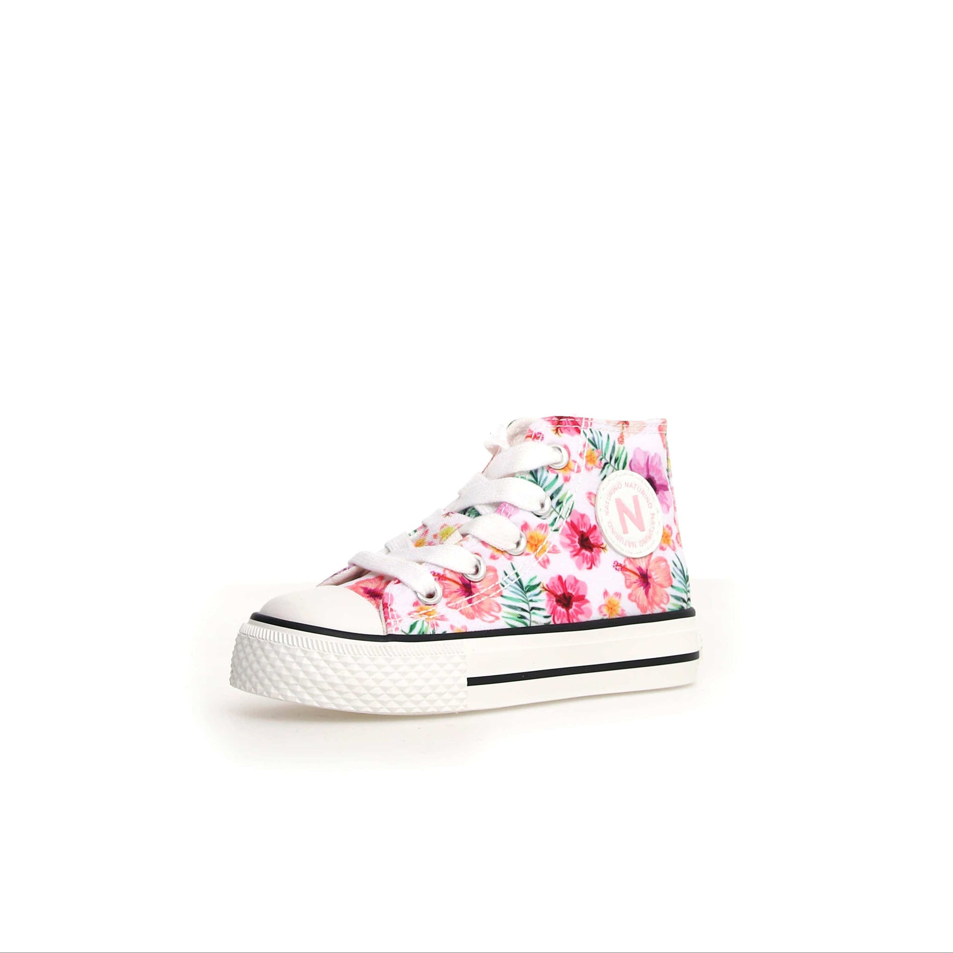 Toiles/Espadrilles NATURINO YLFAS Hawaii White Fushia Toiles