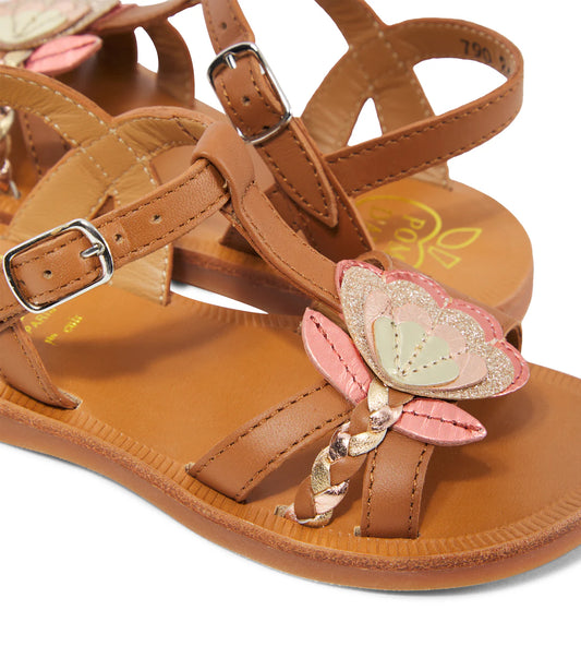 POM D'API PLAGETTE ALTO camel Sandales  Nu Pieds