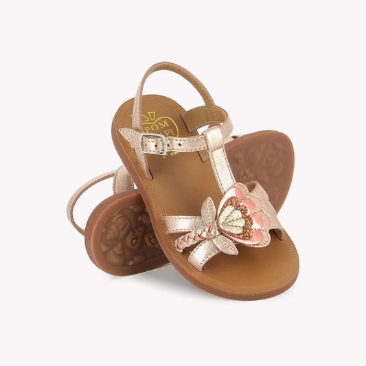 POM D'API PLAGETTE ALTO Cuivre Multi Sandales  Nu Pieds