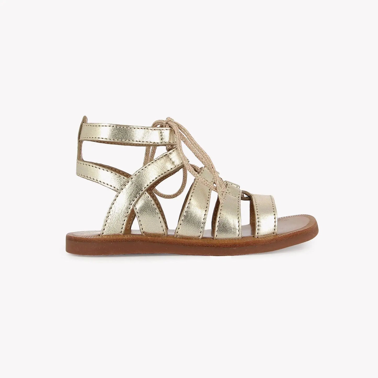 POM D'API PLAGETTE GUILY STRAP Platine Sandales Nu Pieds