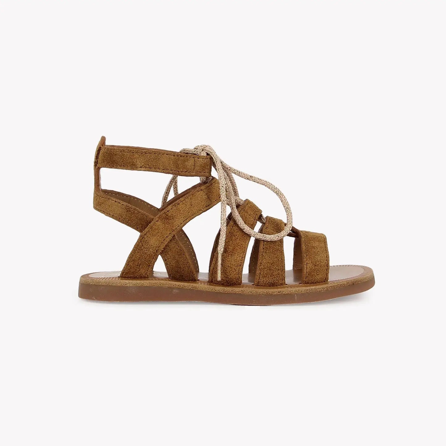 POM D'API PLAGETTE GUILY Strap Camel Sandales Nu Pieds