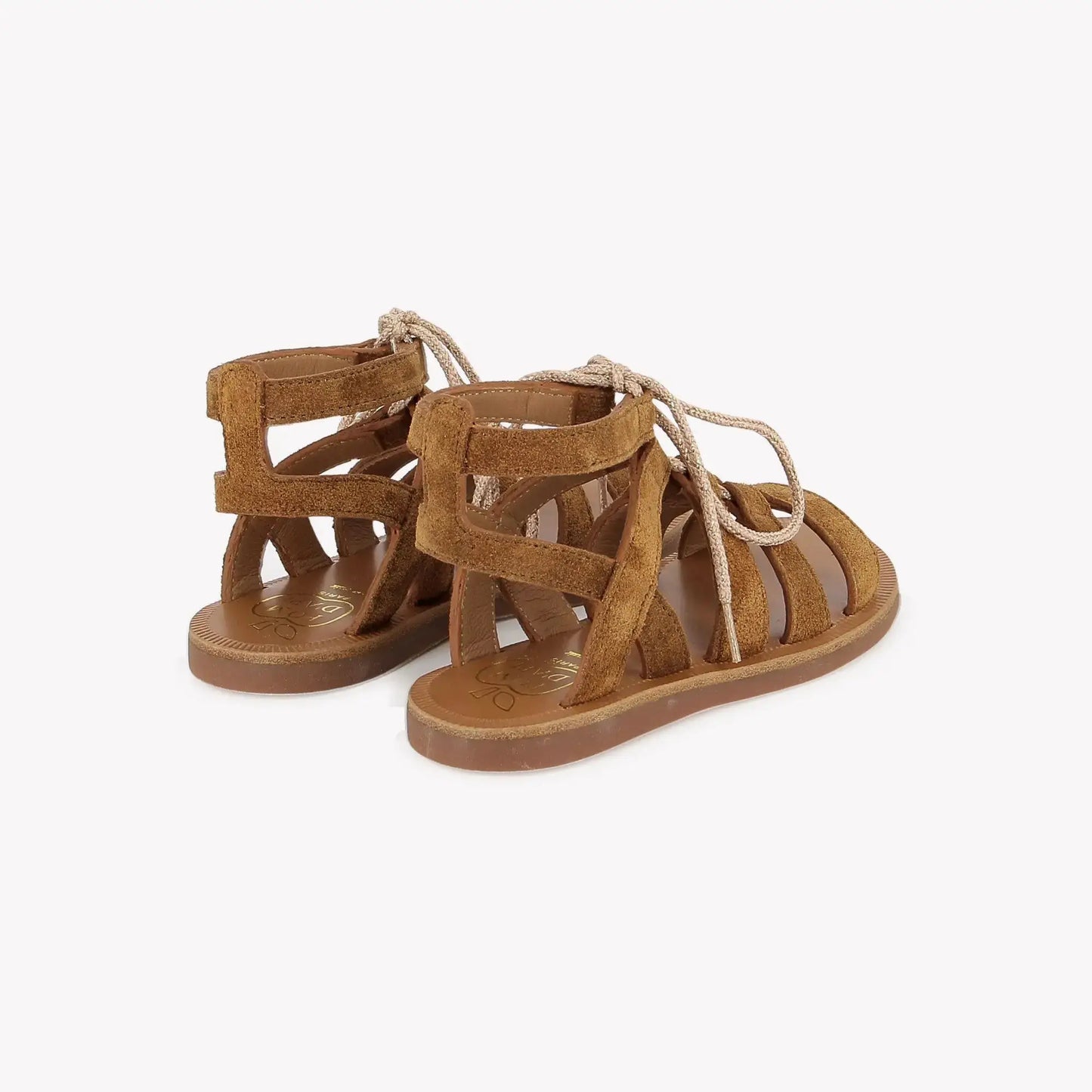POM D'API PLAGETTE GUILY Strap Camel Sandales Nu Pieds