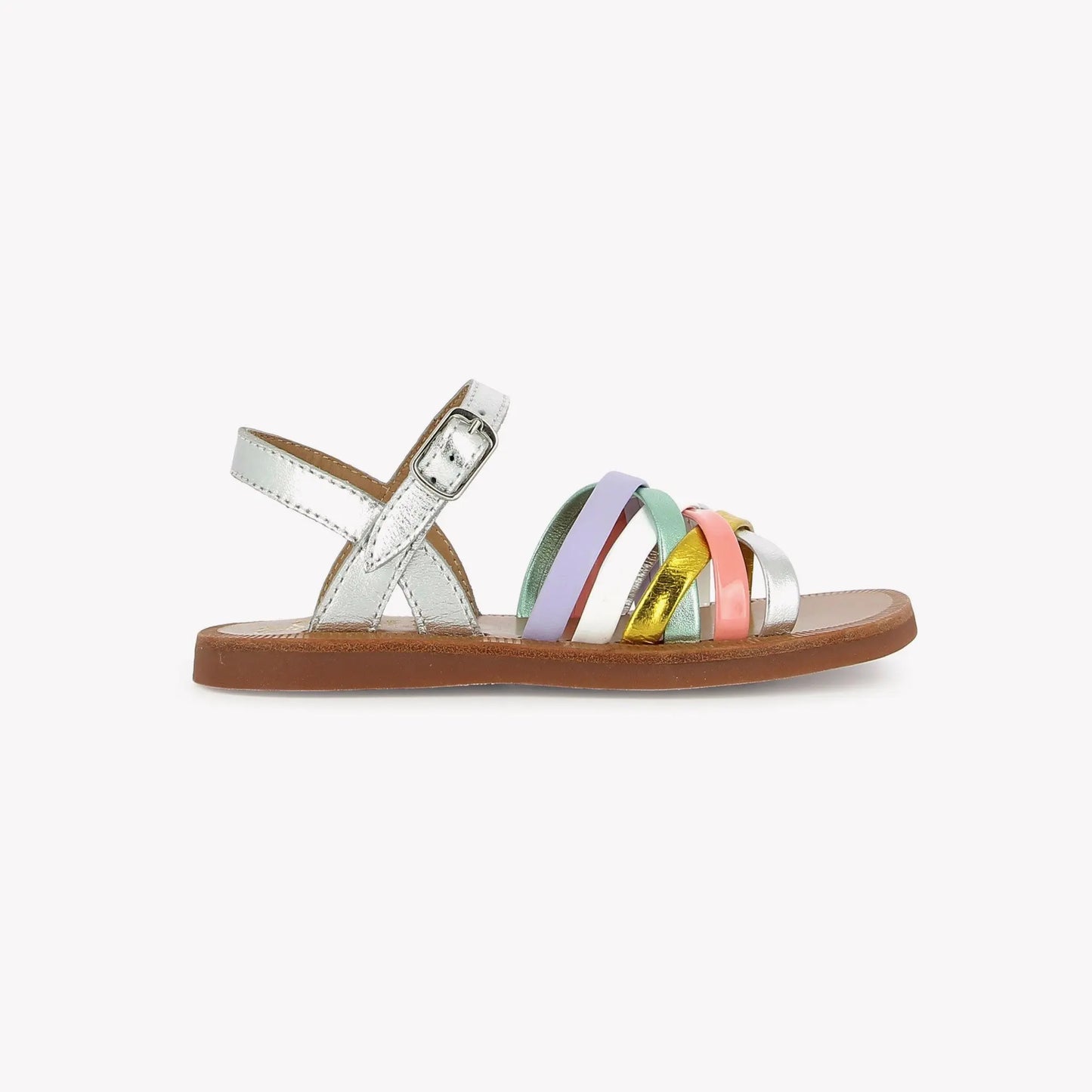 POM D'API PLAGETTE LUX Silver Sandales  Nu Pieds