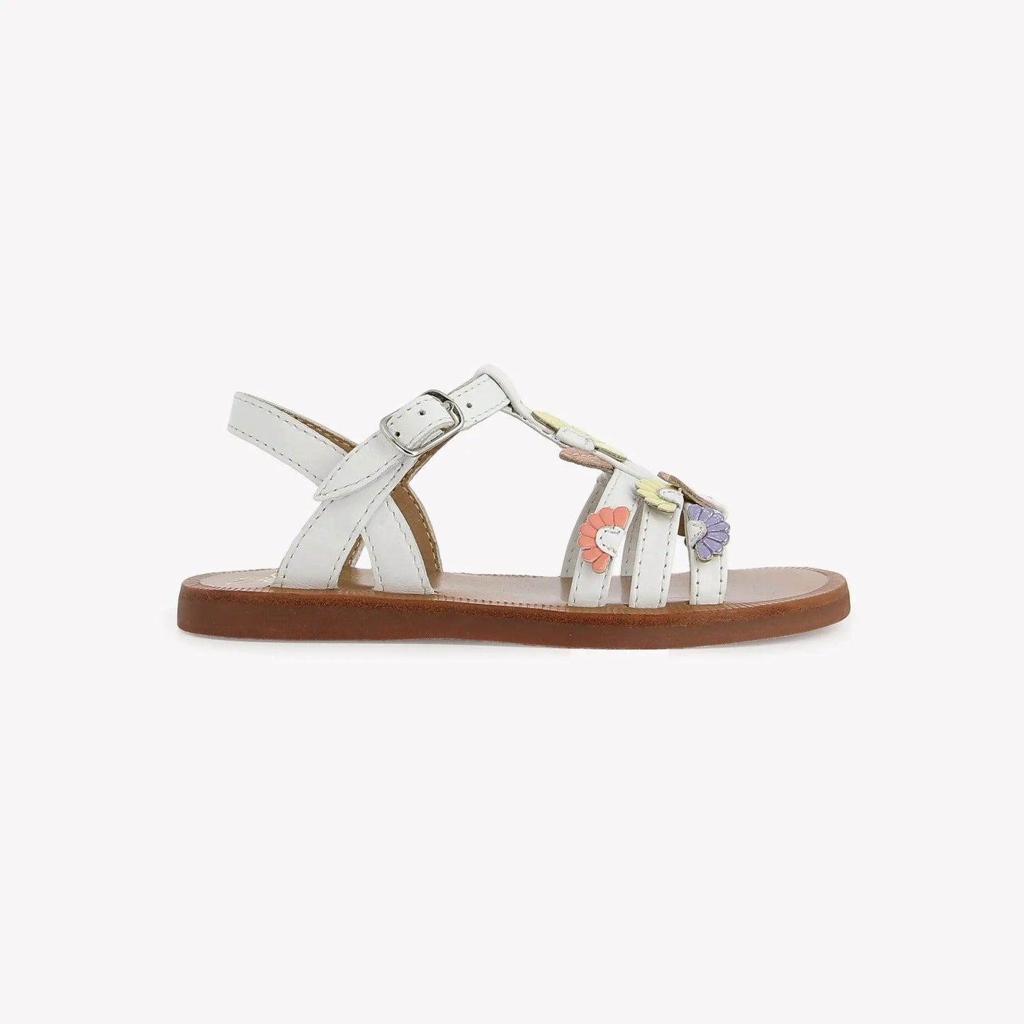 POM D'API PLAGETTE MULTI DAISY Blanc Multi Fresh Sandales Nu Pieds
