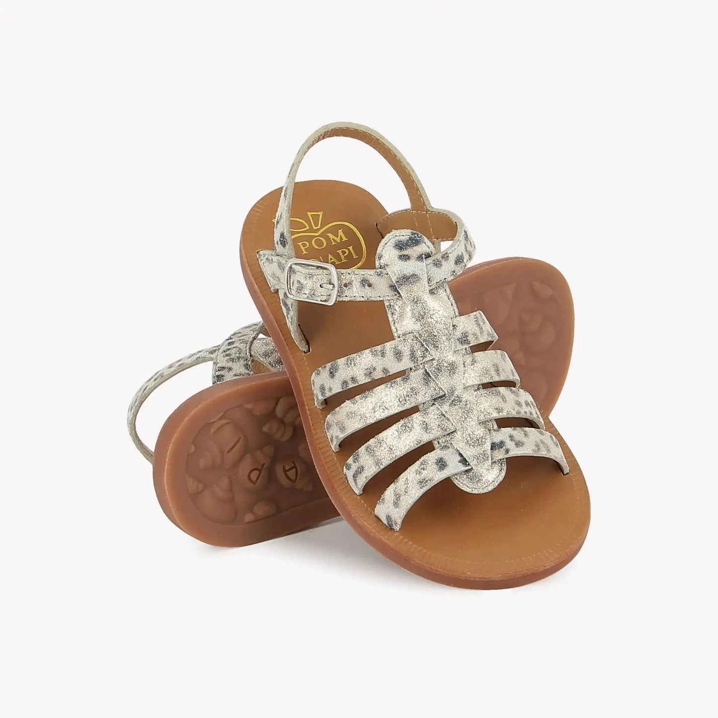 POM D'API PLAGETTE STRAP Léo blanc Sandales Nu Pieds