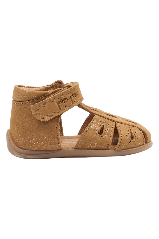 POM POM STARTER DROPS VL Camel Glitter Sandales Nu-pieds