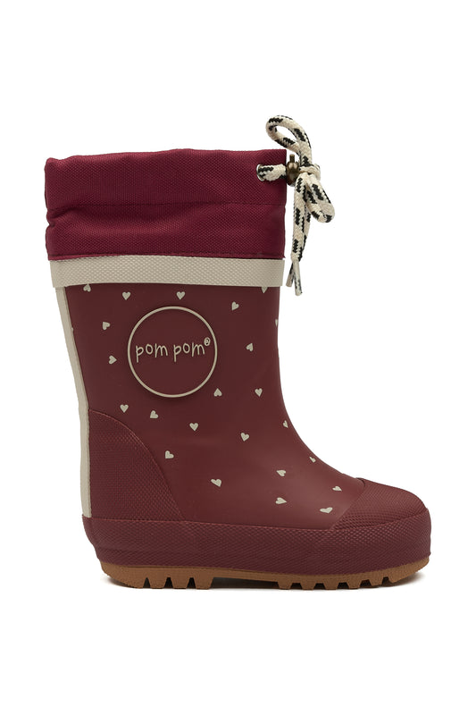 POM POM BOOTS THERMO Heart Bottes de Pluie Chaude