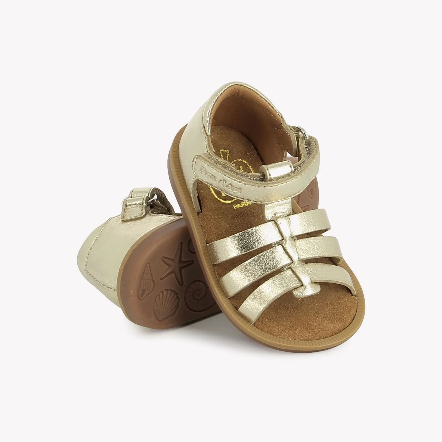 POM D'API POPPY AIR PUR STRAP Platine Sandales Nu Pieds