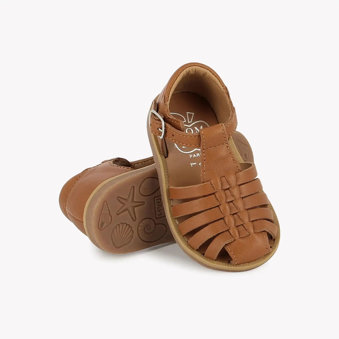 POM D'API POPPY PITTI camel sandales/nu-pieds