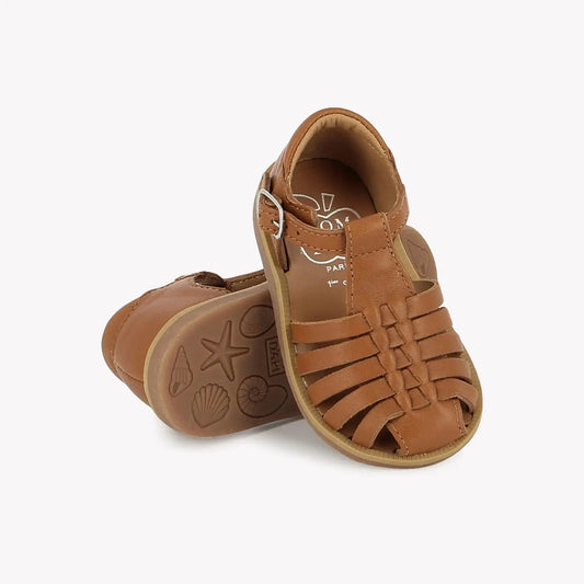 POM D'API POPPY PITTI camel sandales/nu-pieds