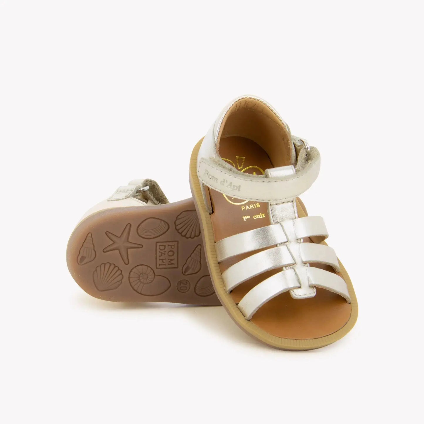POM D'API POPPY STRAP Platine Sandales Nu Pieds