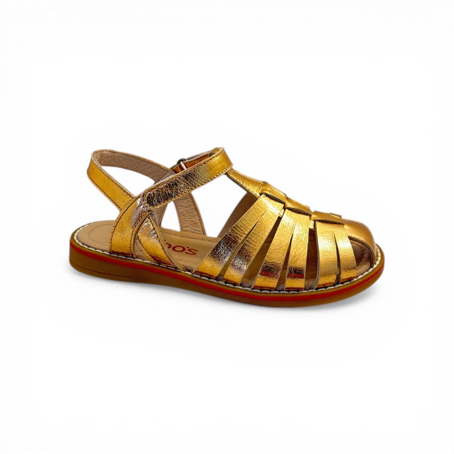 ACEBOS 6111 Rose Brillant Rame sandales nu-pieds