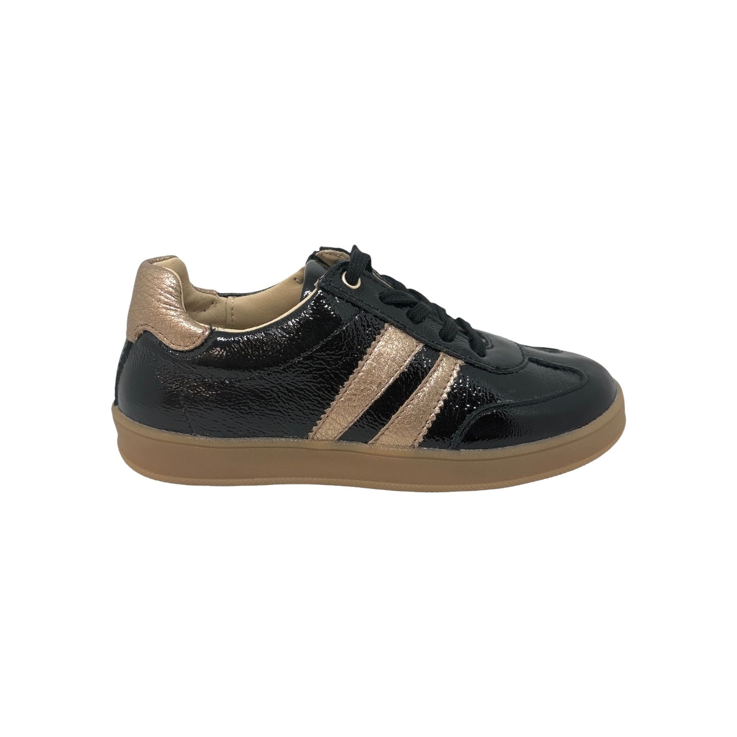 BELLAMY RIANA Noir Vernis Chaussures Basses Baskets
