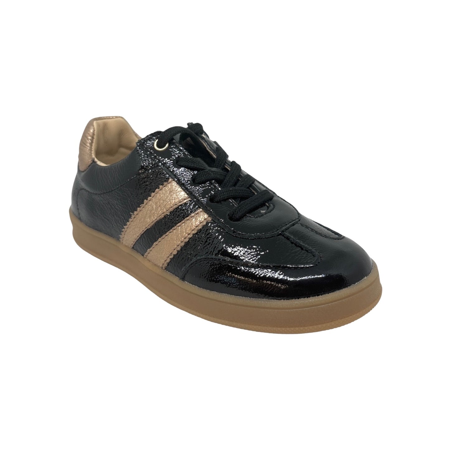 BELLAMY RIANA Noir Vernis Chaussures Basses Baskets