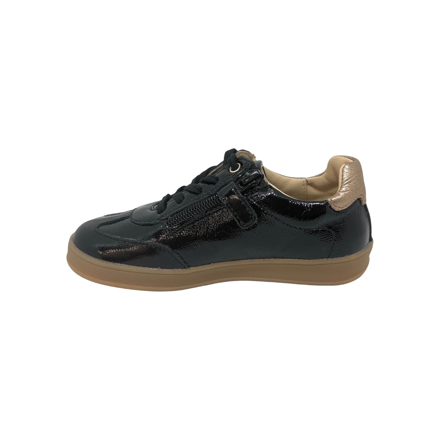 BELLAMY RIANA Noir Vernis Chaussures Basses Baskets