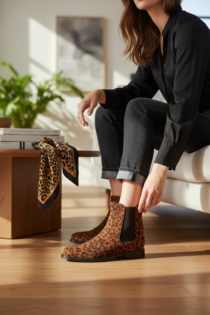 WE DO 99959 Tan Léopard bottines