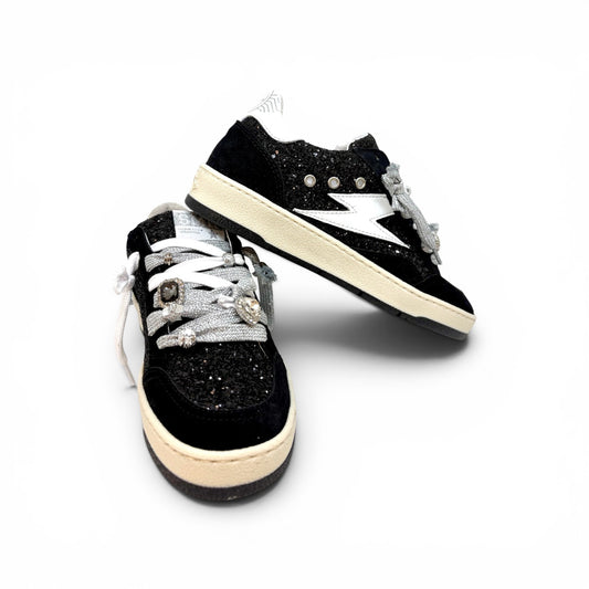 SMR Semerdjian DANY Glitter Black Sneakers Baskets adulte