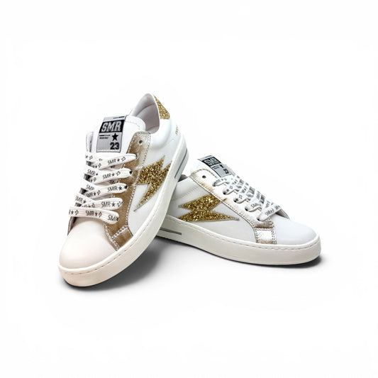 SMR Semerdjian MAYA Blanc Beige Or Sneakers Baskets adulte