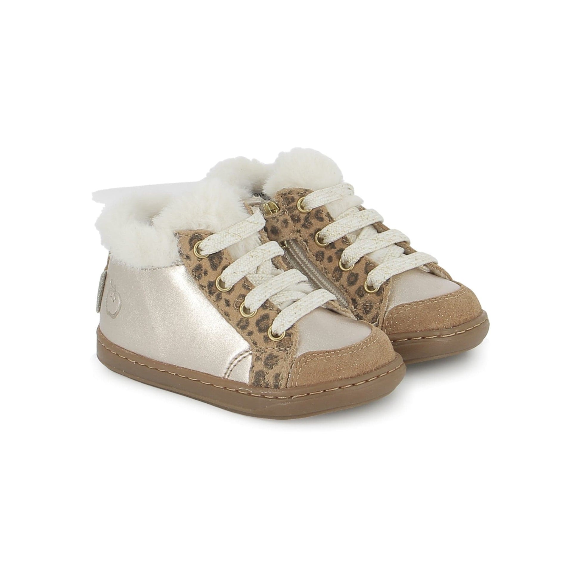 Chaussures Basses/Baskets/Sneakers SHOO POM BOUBA ZIP Hair Bronze bottillons