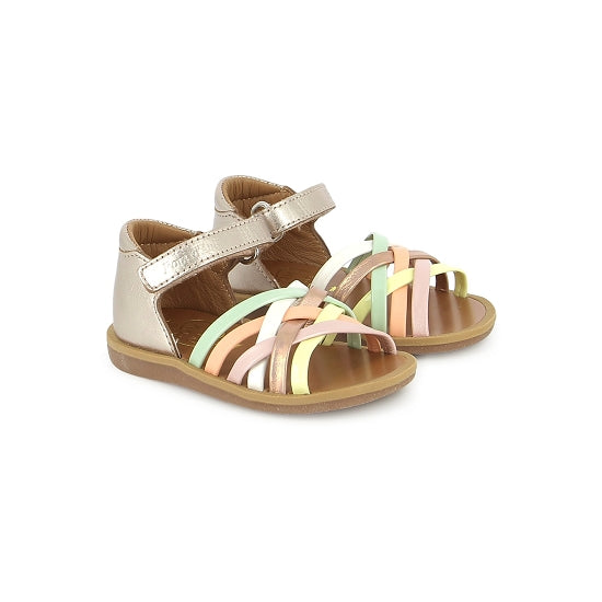 POM D'API POPPY LUX Oro Pastel Sandales Nu Pieds