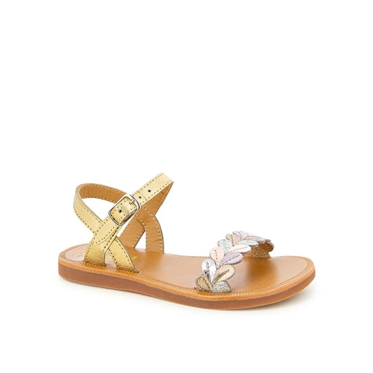 POM D'API PLAGETTE FERNS Doré Sandales Nu Pieds
