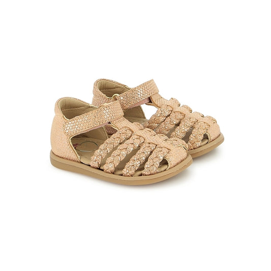 SHOO POM TITY WOWO Peach Glitter Sandales Nu Pieds